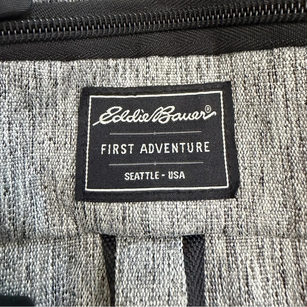 Eddie Bauer Rainier Back Pack Diaper Bag in gray and black.